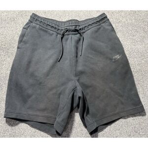 Nike Tech Fleece Shorts Mens L Tall Black Zip Pocket Drawstring CU4503-010